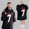 2025 Stroud 7 Captain Texans Football Blanket Hoodie 10