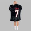 2025 Stroud 7 Captain Texans Football Blanket Hoodie 8