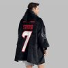 2025 Stroud 7 Captain Texans Football Blanket Hoodie 9