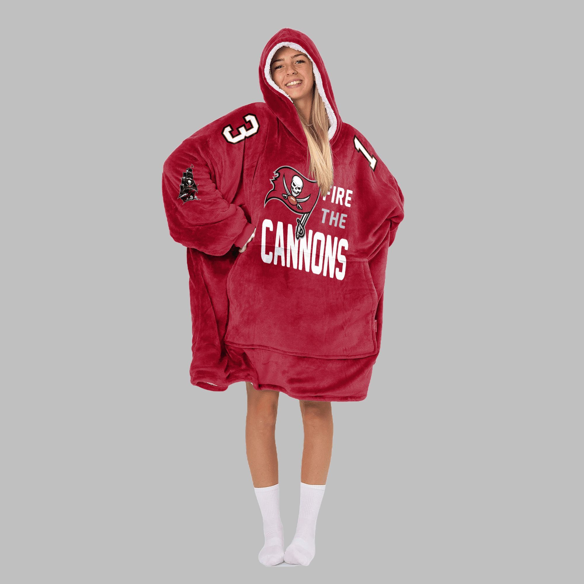 2025 TB Buccaneers Fire The Cannons Blanket Hoodie 2 2025 TB Buccaneers Fire The Cannons Blanket Hoodie 2
