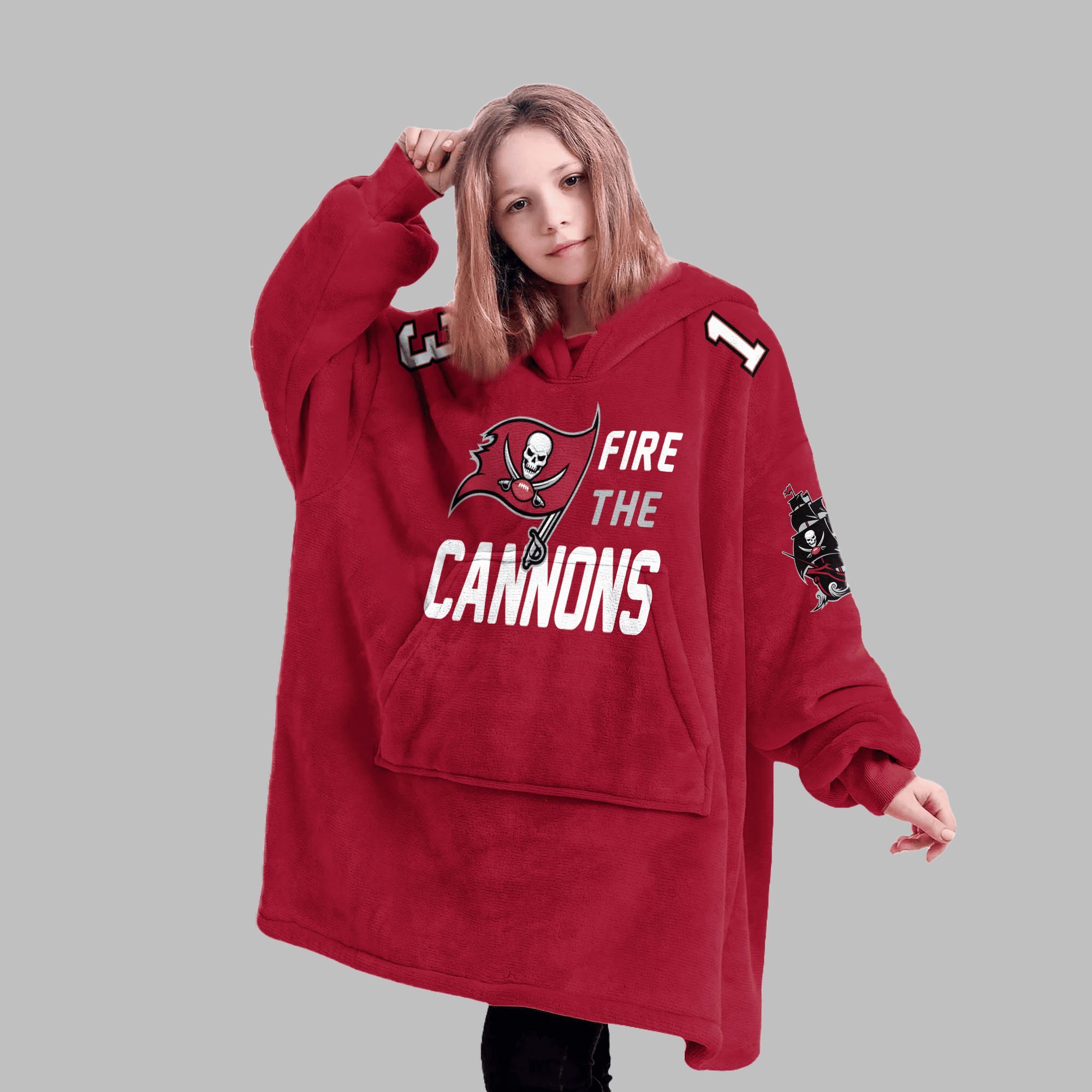 2025 TB Buccaneers Fire The Cannons Blanket Hoodie 4 2025 TB Buccaneers Fire The Cannons Blanket Hoodie 4