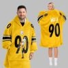 2025 TJ Watt 9 Pittsburgh Blanket Hoodie 9 2025 TJ Watt 9 Pittsburgh Blanket Hoodie 5