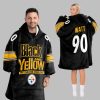 2025 TJ Watt 90 Black And Yellow Steelers Blanket Hoodie 6 2025 TJ Watt 90 Black And Yellow Steelers Blanket Hoodie 2