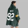 2025 White 92 Packers Football Blanket Hoodie 4