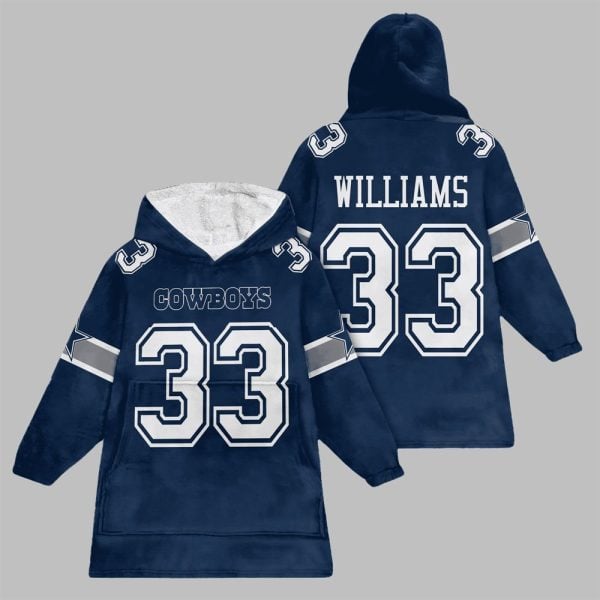 2025 Williams 33 Dalllas Football Blanket Hoodie 1