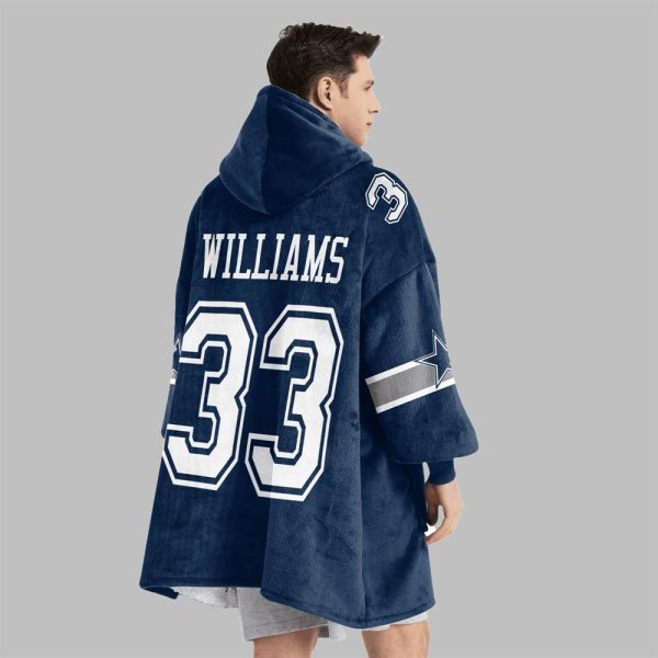 2025 Williams 33 Dalllas Football Blanket Hoodie 3
