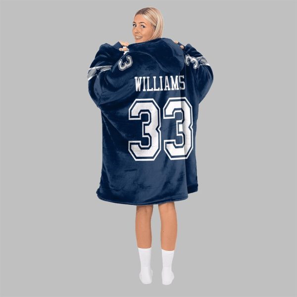 2025 Williams 33 Dalllas Football Blanket Hoodie 4