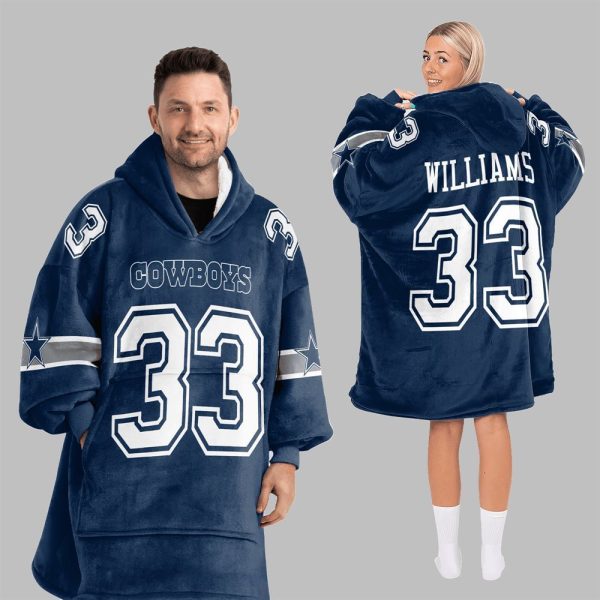 2025 Williams 33 Dallas Football Blanket Hoodie