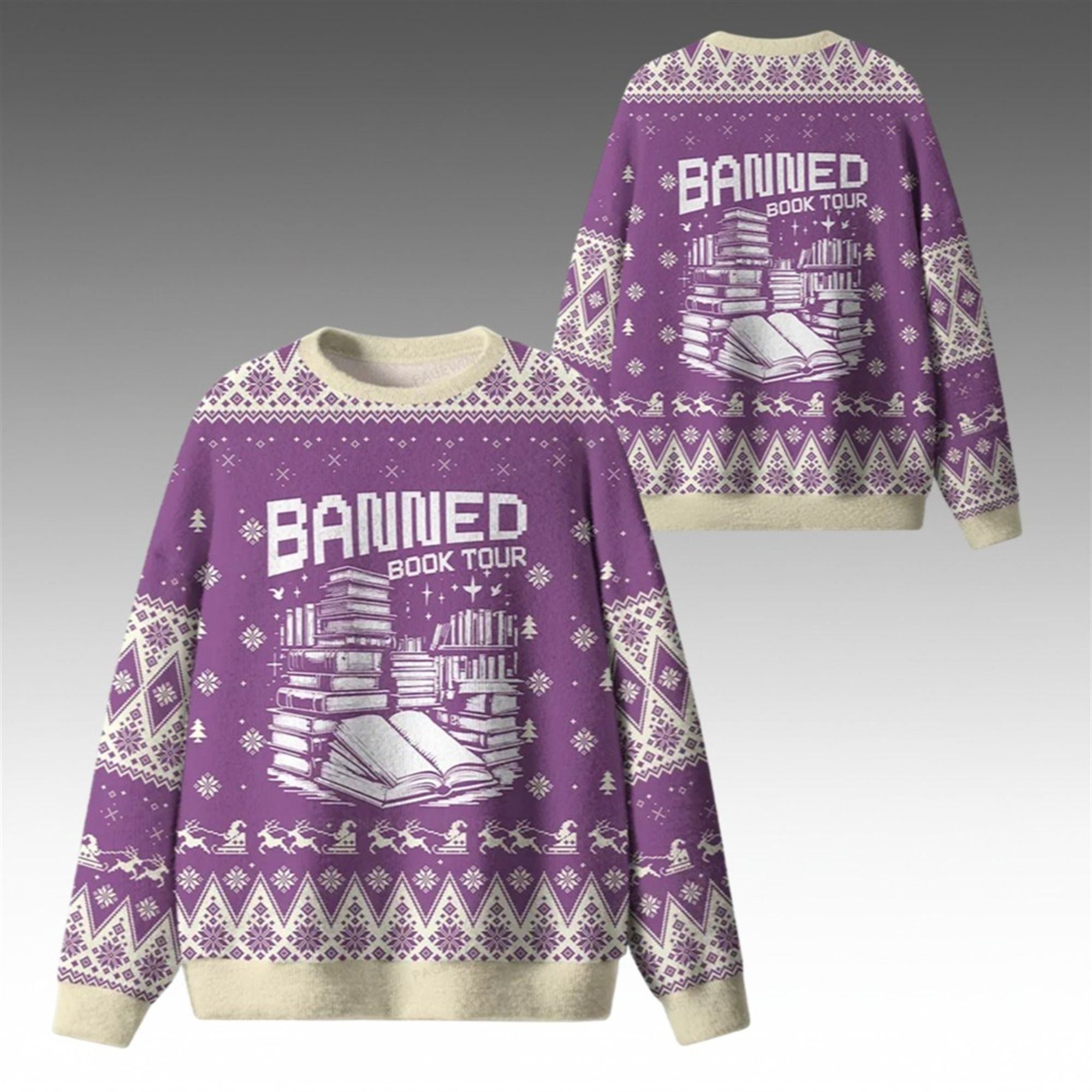 2026 Christmas Banned Book Tour Ugly Sweater 2 2026 Christmas Banned Book Tour Ugly Sweater 1 2