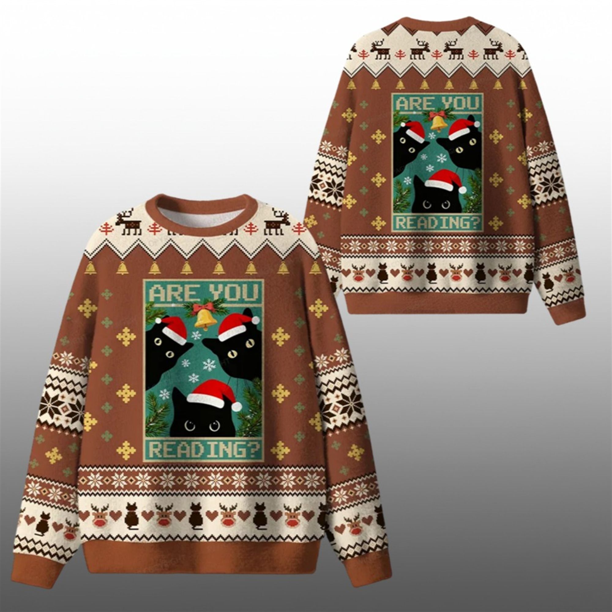 2026 Christmas Cat Are You Reading Ugly Sweater 1 1 2026 Christmas Cat Are You Reading Ugly Sweater 1 1