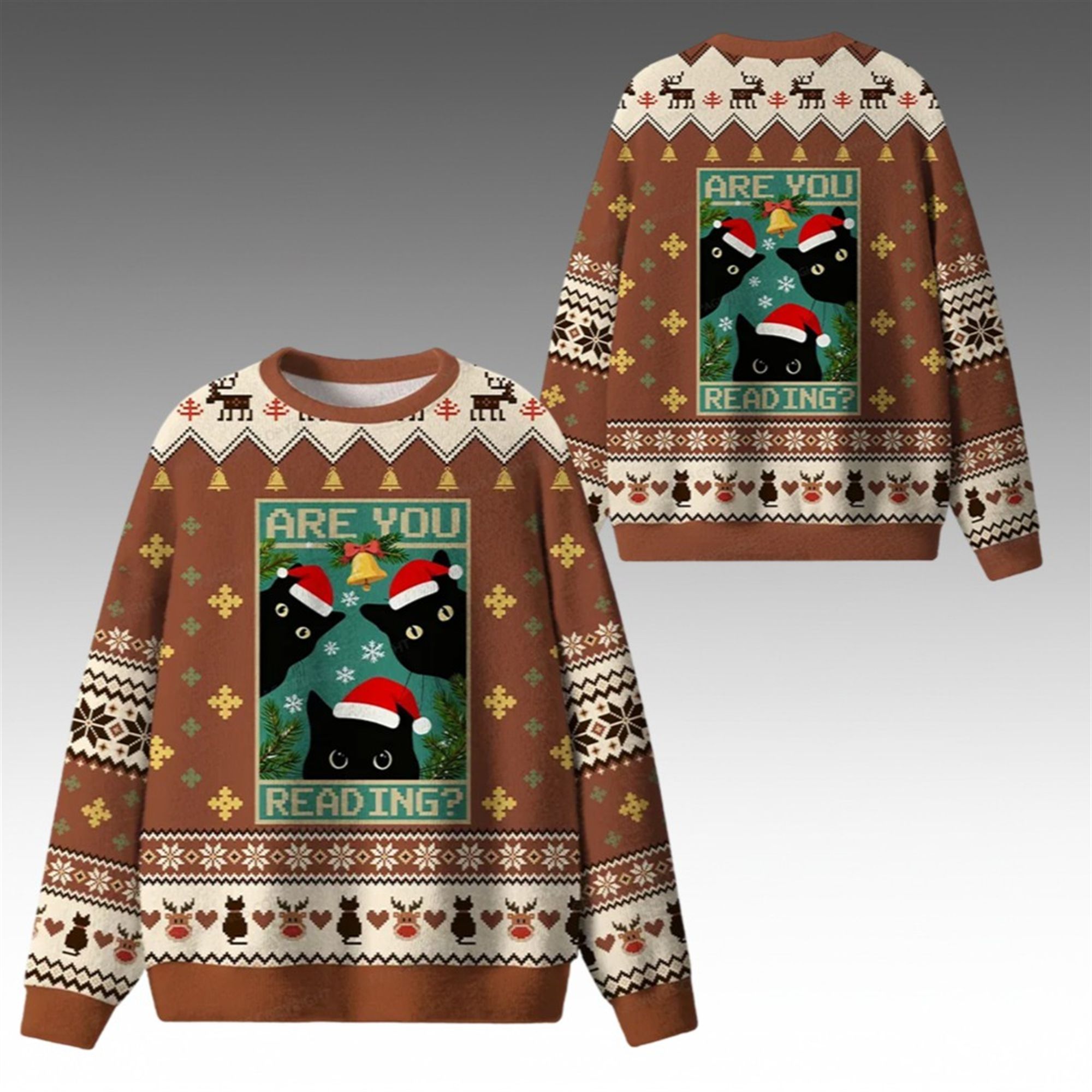 2026 Christmas Cat Are You Reading Ugly Sweater 2 2026 Christmas Cat Are You Reading Ugly Sweater 1 2
