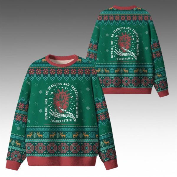 2026 Christmas For I Am Fearless Therefore Powerful Ugly Sweater 1 2