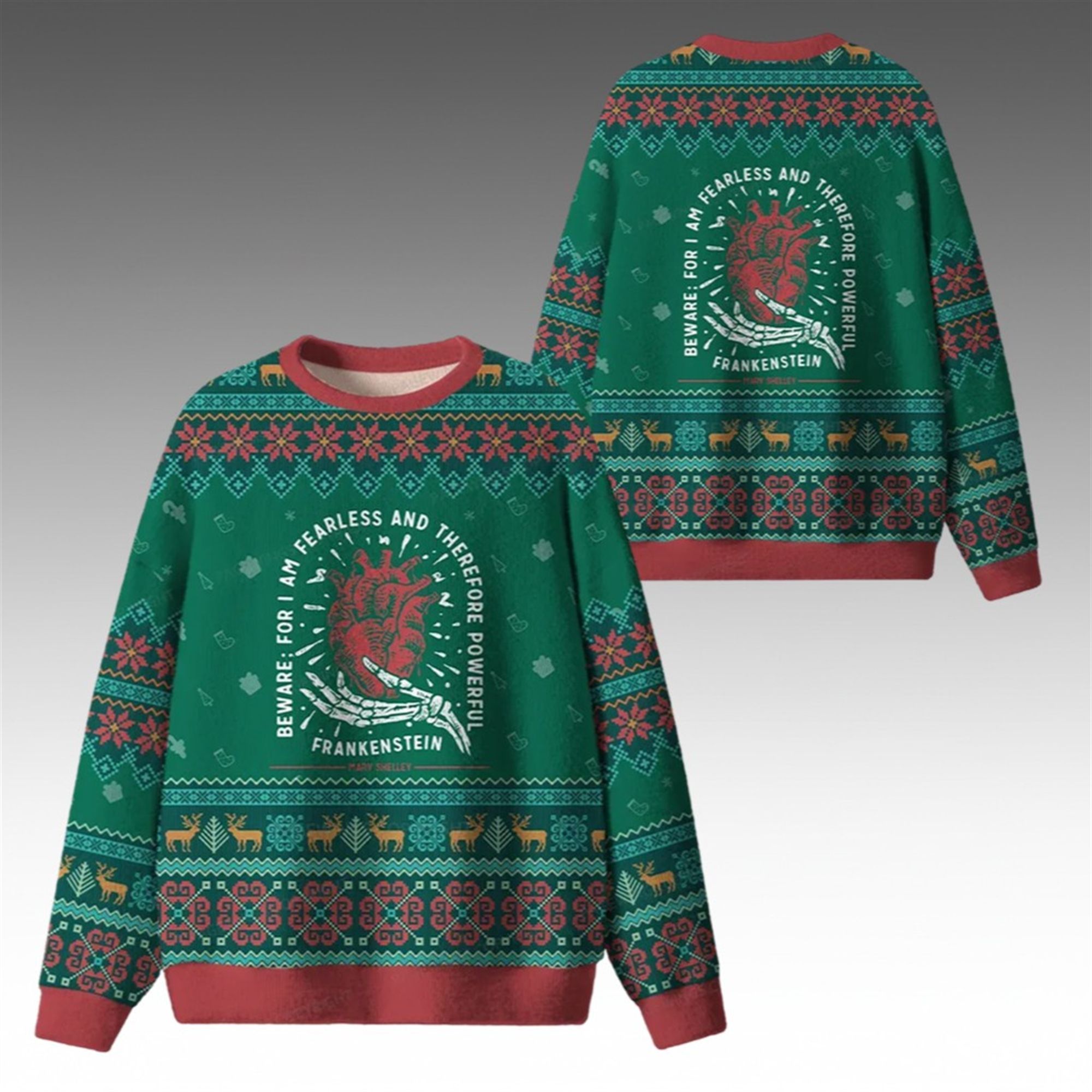 2026 Christmas For I Am Fearless Therefore Powerful Ugly Sweater 2 2026 Christmas For I Am Fearless Therefore Powerful Ugly Sweater 1 2