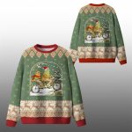 2026 Christmas Frog Reading Ugly Sweater