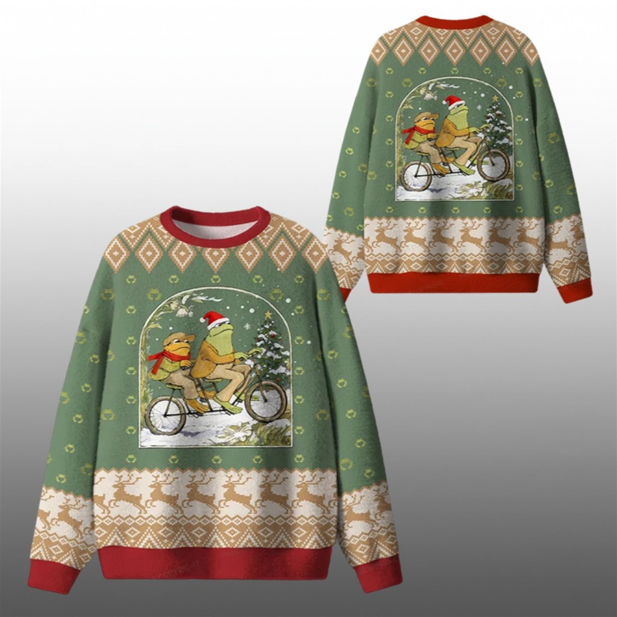 2026 Christmas Frog Reading Ugly Sweater 1 1 2026 Christmas Frog Reading Ugly Sweater 1 1