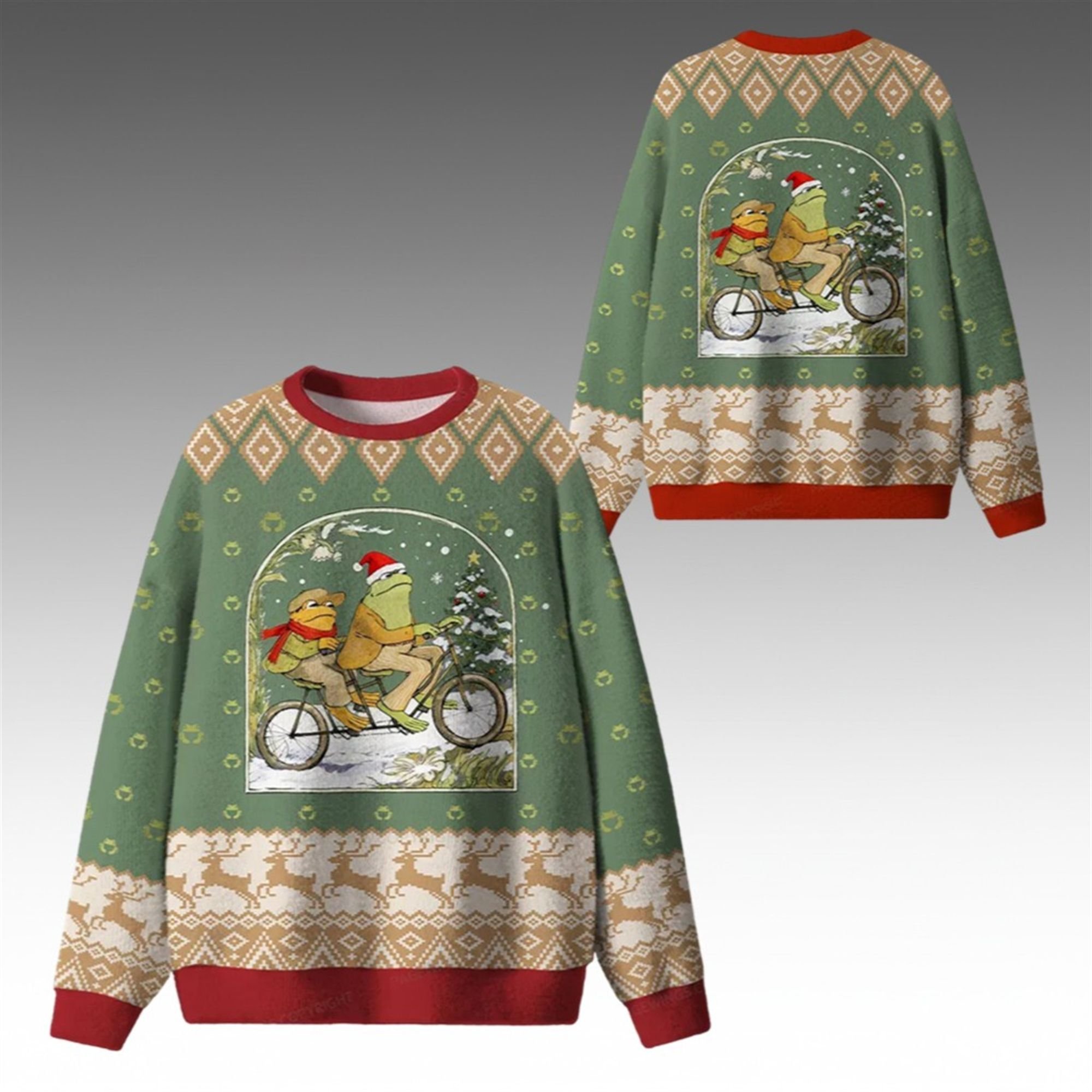 2026 Christmas Frog Reading Ugly Sweater 2 2026 Christmas Frog Reading Ugly Sweater 1 2