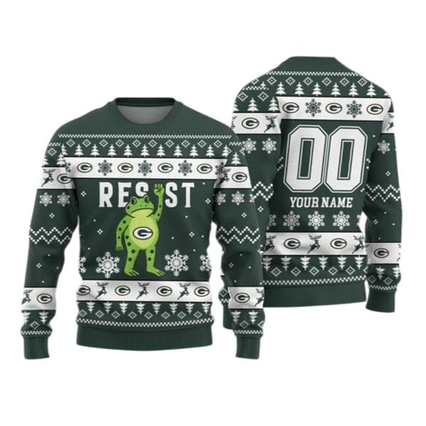 2026 Christmas GB Pakers Portland Frog Resist Ugly Sweater 1 2