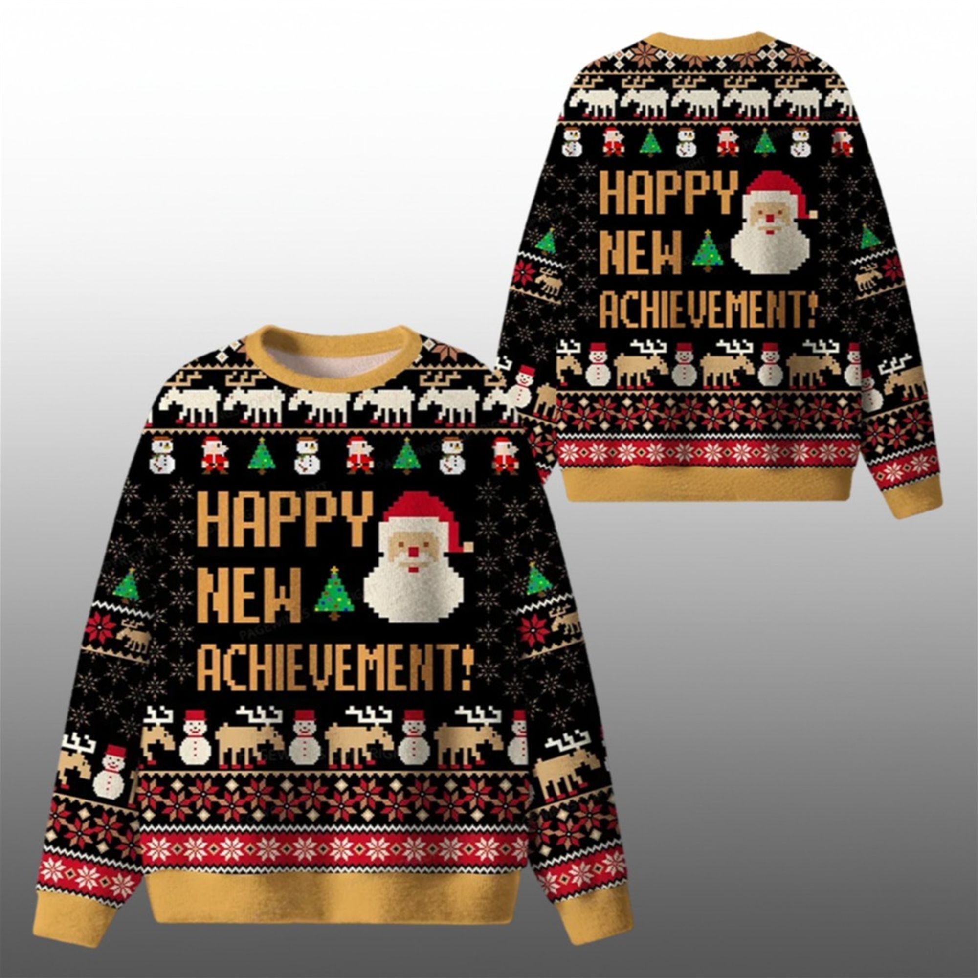 2026 Christmas Happy New Achievement Ugly Sweater 1 1 2026 Christmas Happy New Achievement Ugly Sweater 1 1