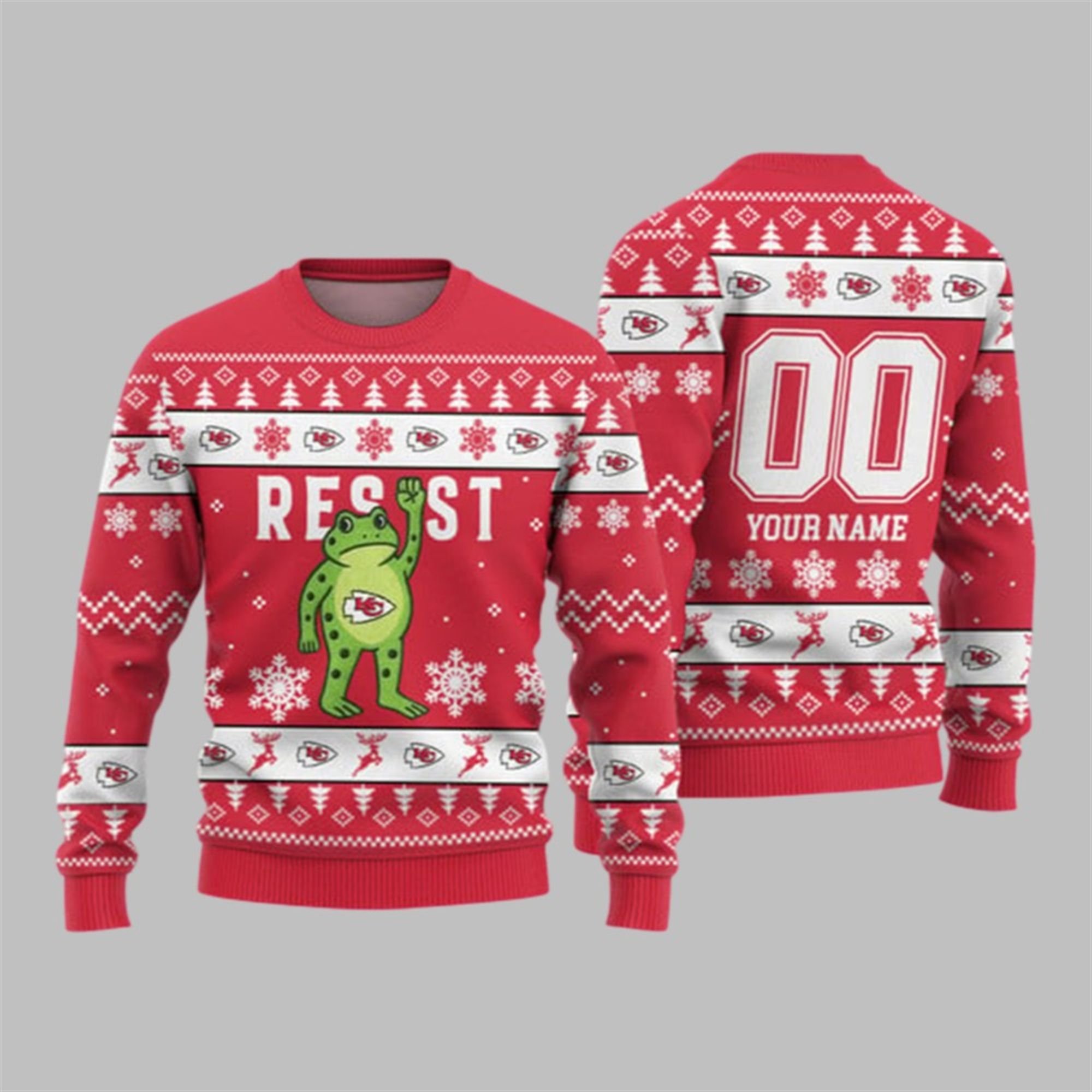 2026 Christmas KC Chiefs Portland Frog Resist Ugly Sweater 1 1 2026 Christmas KC Chiefs Portland Frog Resist Ugly Sweater 1 1