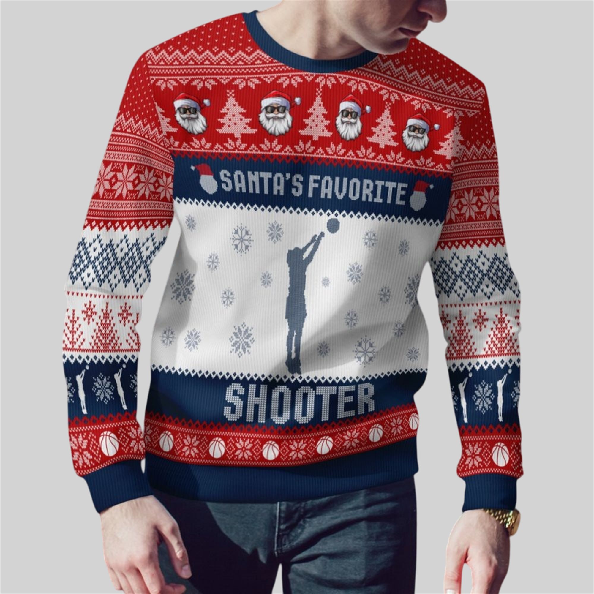 2026 Christmas Santa's Favorite Shooter Ugly Sweater 2026 Christmas Santa's Favorite Shooter Ugly Sweater