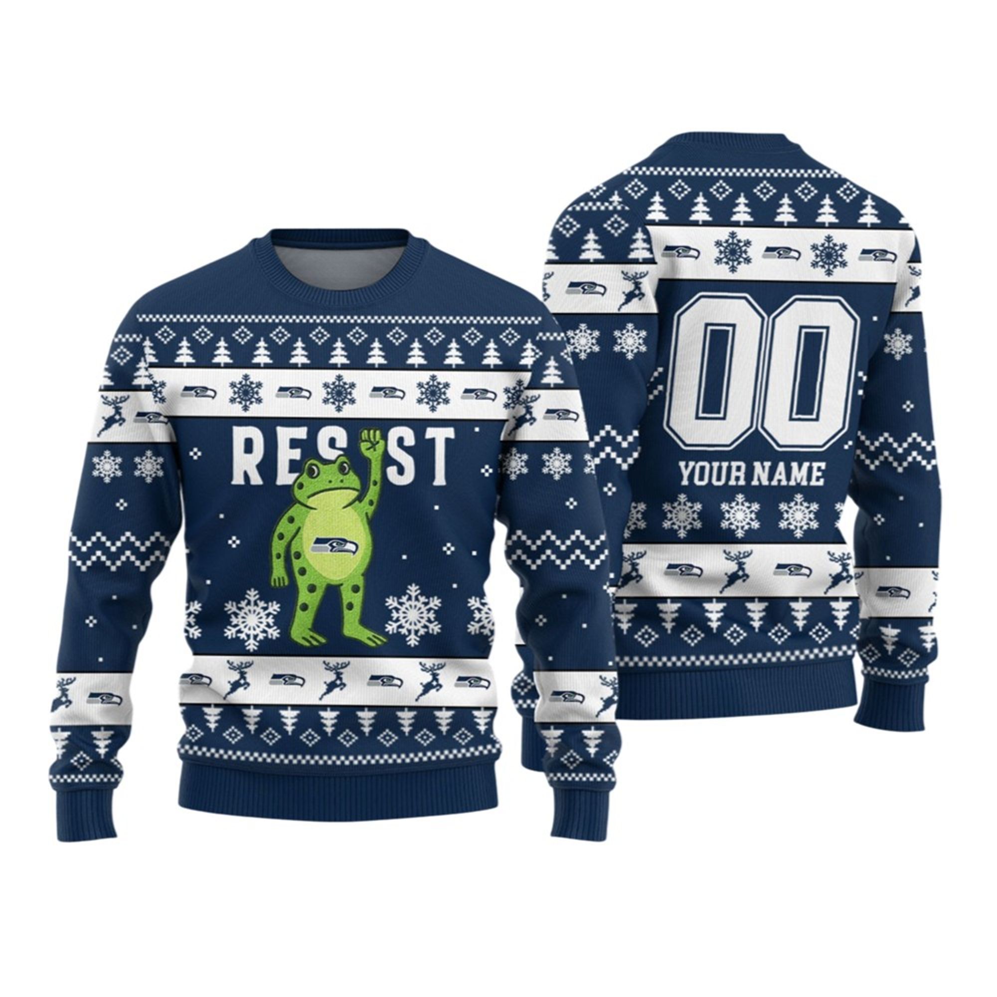 2026 Christmas Seahawks Portland Frog Resist Ugly Sweater 2 2026 Christmas Seahawks Portland Frog Resist Ugly Sweater 1 2