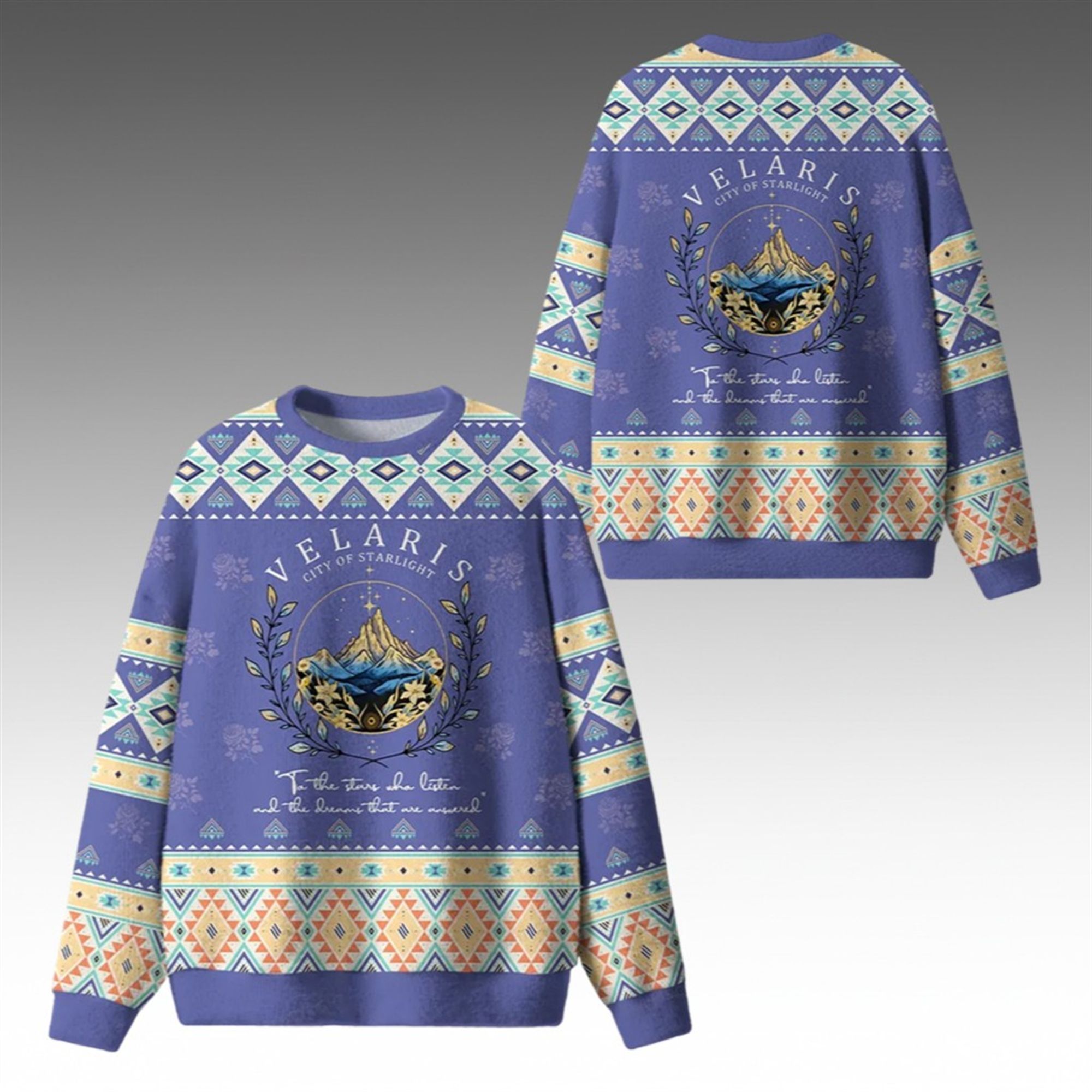 2026 Christmas Velaris City Of Starlight Ugly Sweater 2 2026 Christmas Velaris City Of Starlight Ugly Sweater 1 2