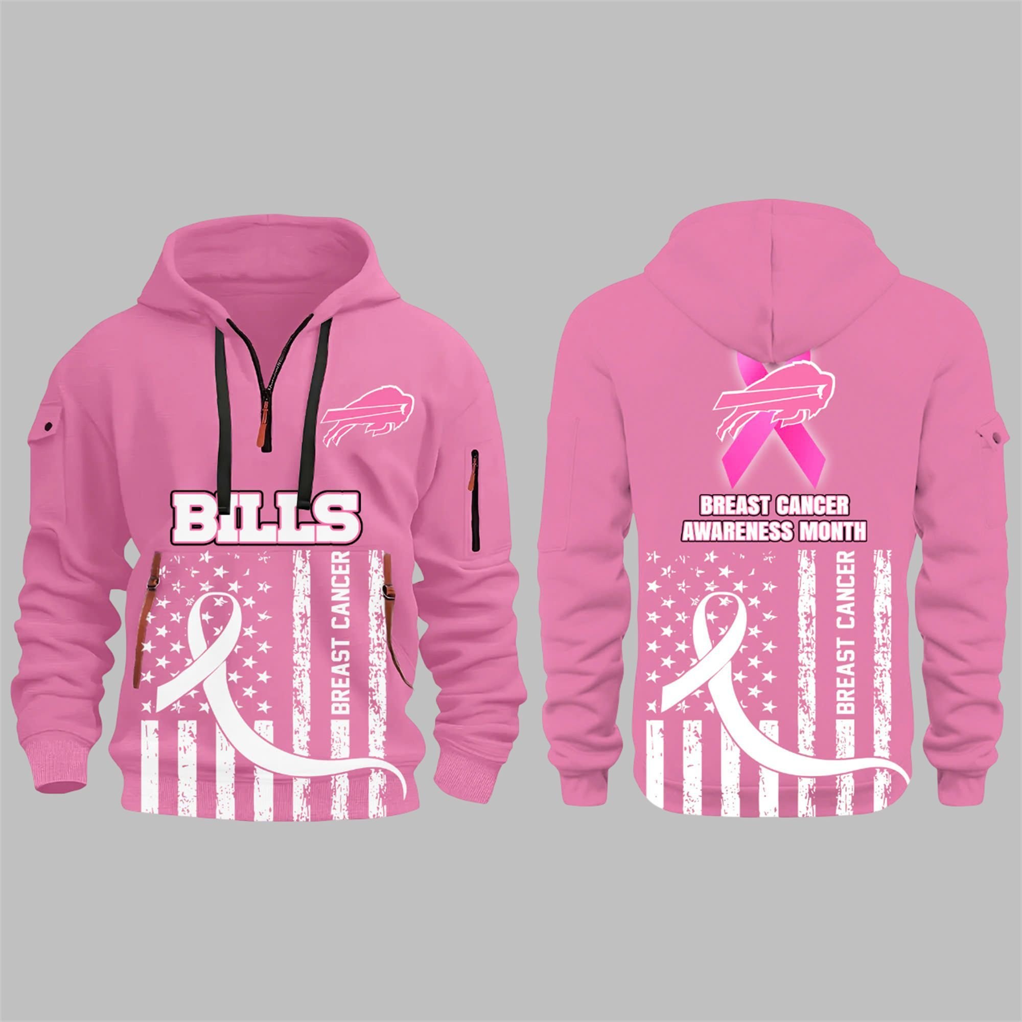 24 Bills 2025 Breast Cancer Awareness Hoodie 24 Bills 2025 Breast Cancer Awareness Hoodie