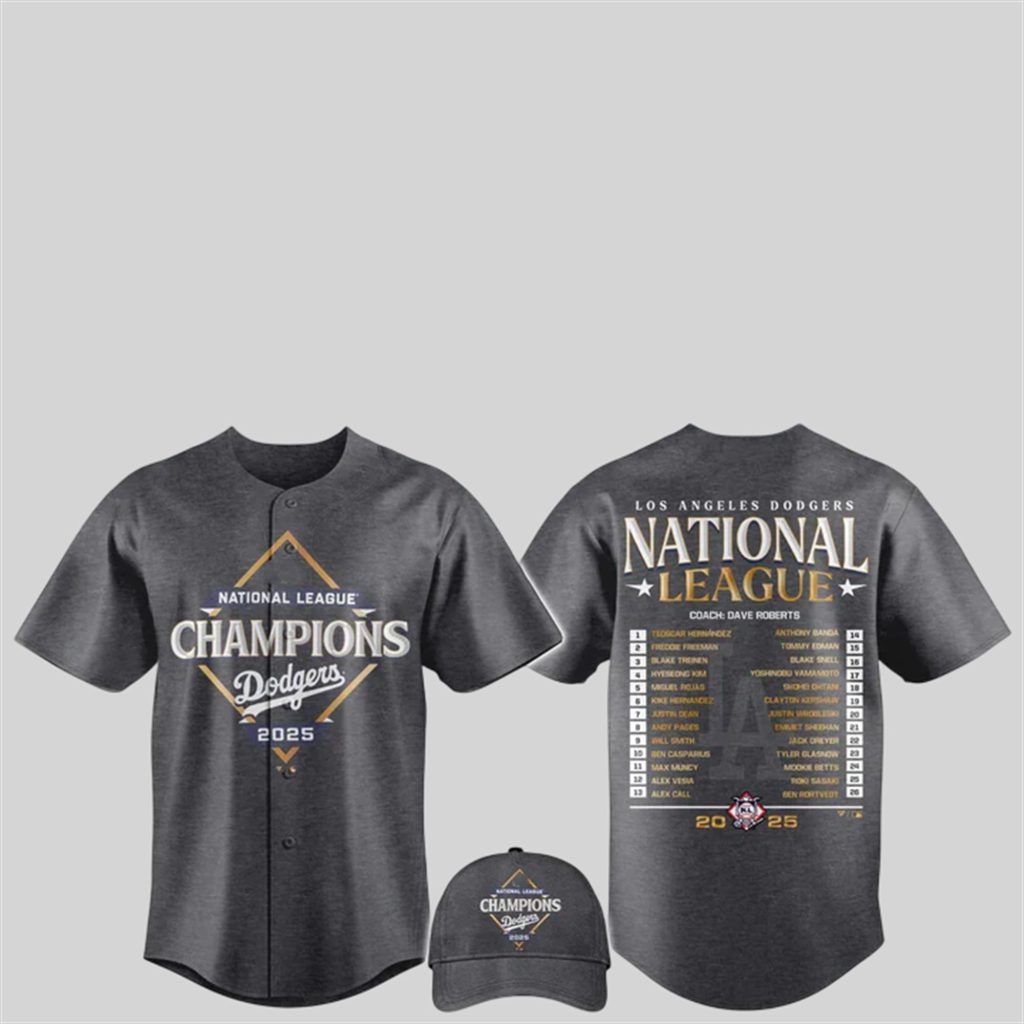 25 Dodgers National League Champions 2025 Jersey