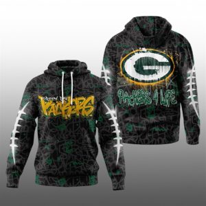 2025 GB Packers Graffiti For Life Hoodie 1 1
