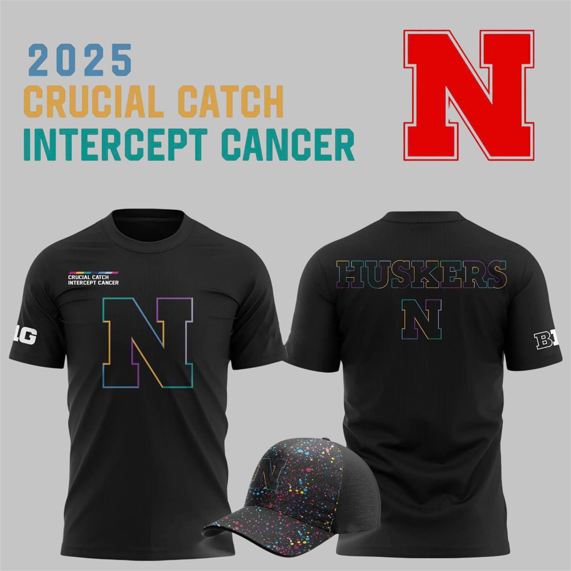 27 2025 Cornhuskers Crucial Intercept Cancer Catch Shirt 27 2025 Cornhuskers Crucial Intercept Cancer Catch Shirt