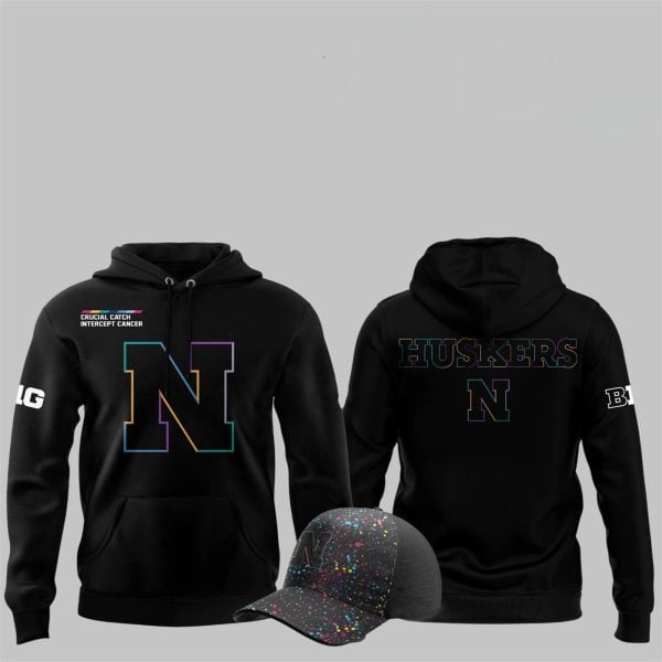 28 2025 Cornhuskers Crucial Intercept Cancer Catch Hoodie
