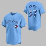 2025 Blue Jays Justin Bieber Shane Bieber 57 Jersey