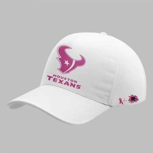 3 2025 Texans October Breast Cancer Awareness Month Hat