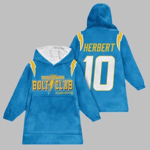2025 Rams Die Hard Bolt Club Inland Empire Blanket Hoodie 1