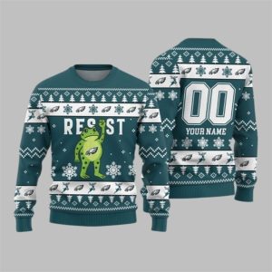 2026 Christmas Eagles Portland Frog Resist Ugly Sweater 1 1