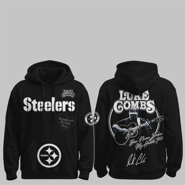 42 Steelers Luke Combs Beer Never Broke My Heart Tour 2025 Hoodie
