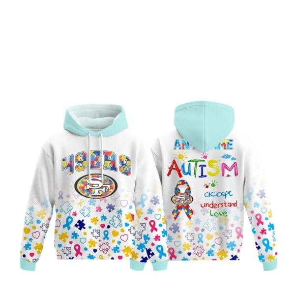 49ers Autism Accept Understand Love 2025 Hoodie 1 2