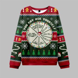 2025 Christmas May Ask Yourself Ugly Sweater 1 1