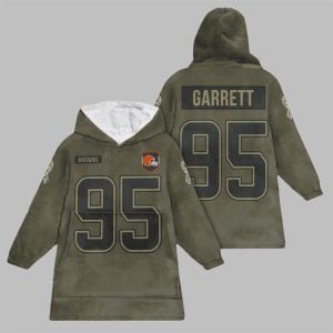 2025 Garrett 95 Cleveland Football Blanket Hoodie 1