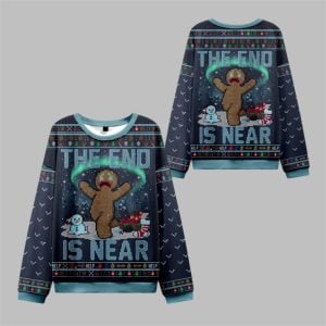 2025 Christmas The End Is Near Ugly Sweater 1 1
