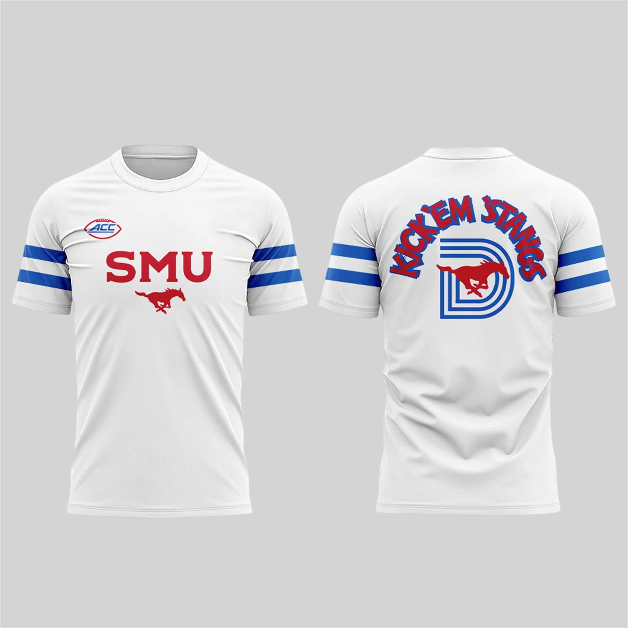SMU Football Kick'em Stangs 2025 Shirt SMU Football Kick'em Stangs 2025 Shirt