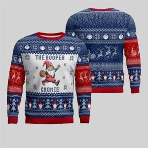 2025 Christmas The Hooper Gnomie Basketball Ugly Sweater 1