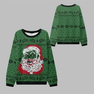 2025 Christmas Zombie Santa Ugly Sweater 1 1