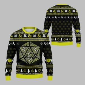 2025 Christmas DnD Classes Ugly Christmas Sweater 1 1