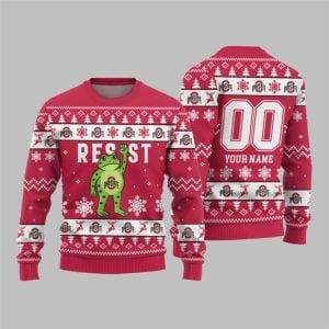 2026 Christmas Buckeyes Portland Frog Resist Ugly Sweater 1 1