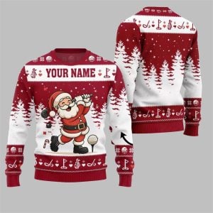 2025 Christmas Santa Golf Ugly Christmas Sweater 5