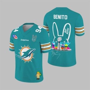 Dolphins Bad Bunny Bowl LX 2025 2026 Jersey 1 1