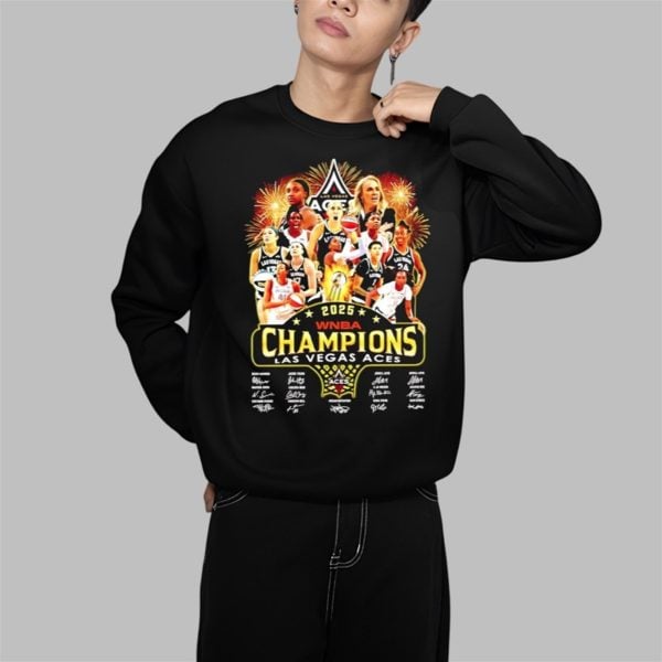 Aces Victory 2025 Champions Signatures Team Shirt 1 1