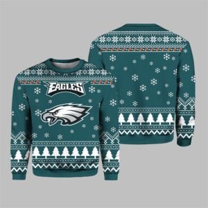2025 Eagle Football Ugly Christmas Sweater 1 1