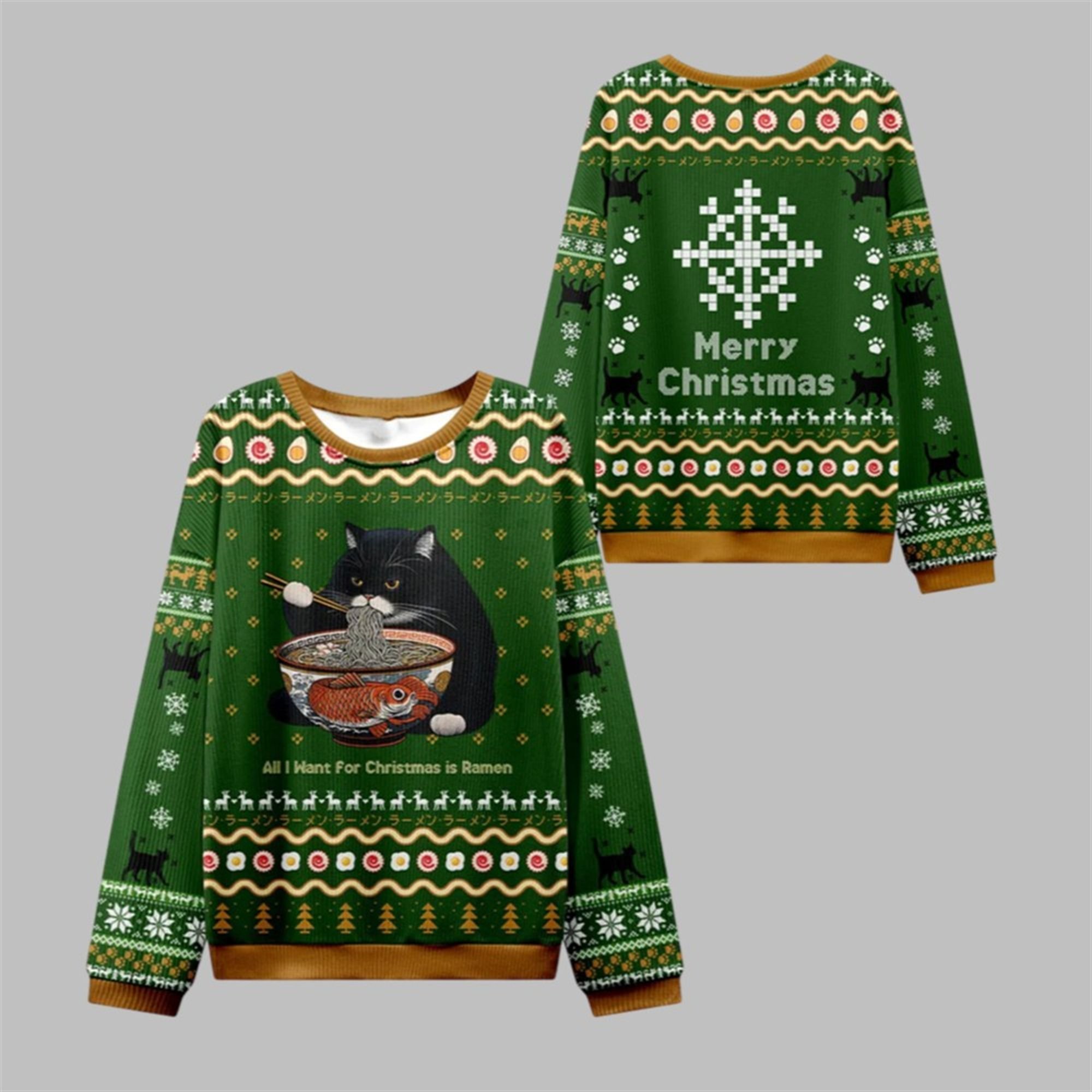 All I Want is Ramen Ugly Sweater 2025 Christmas All I Want is Ramen Ugly Sweater 2025 Christmas